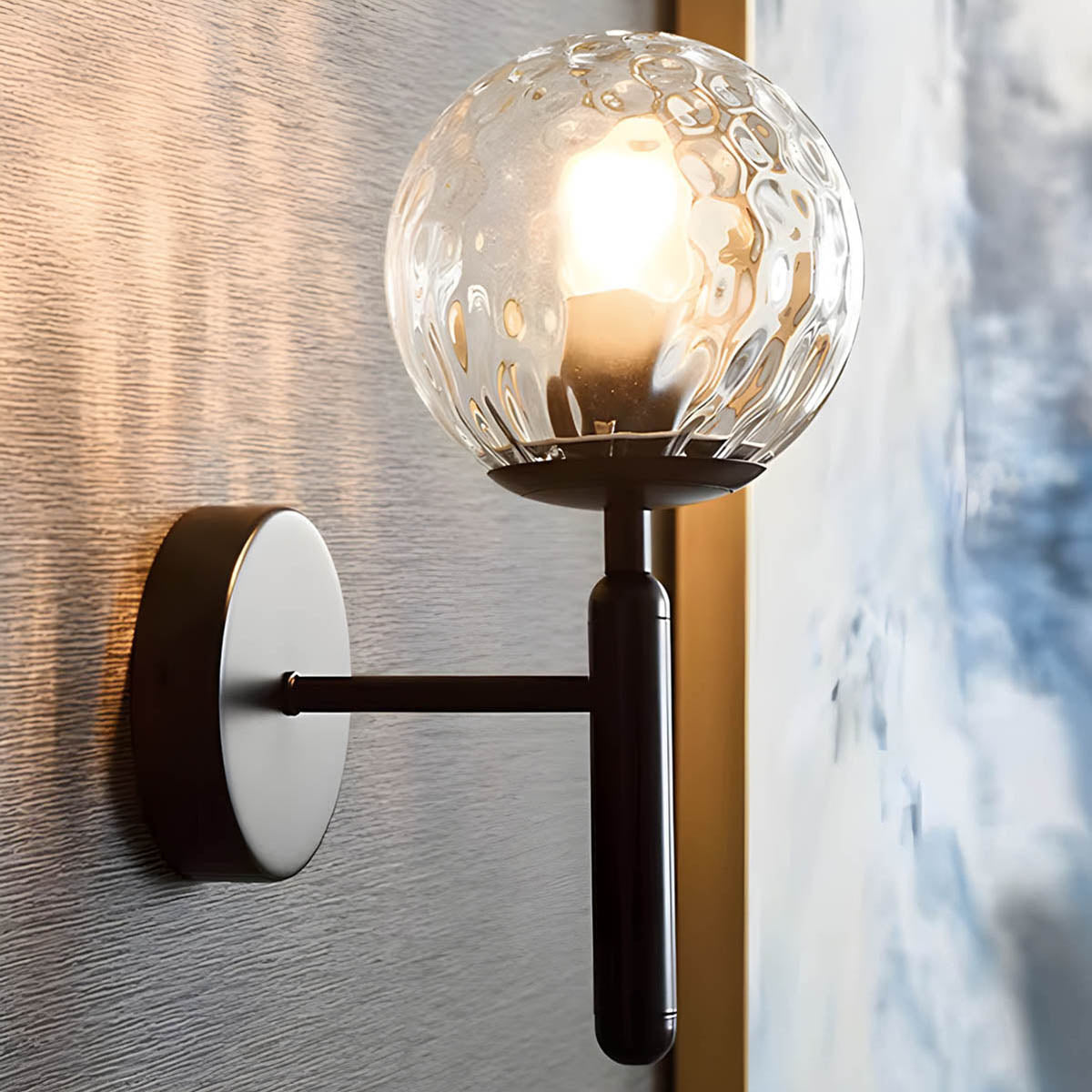 Handcrafted Glass Wall Light | Mid-Century Wall Sconces | Elegant LED Wall Lamp | Contemporary Bathroom Wall Lights | Stylish Glass Fixture - Zardee 2