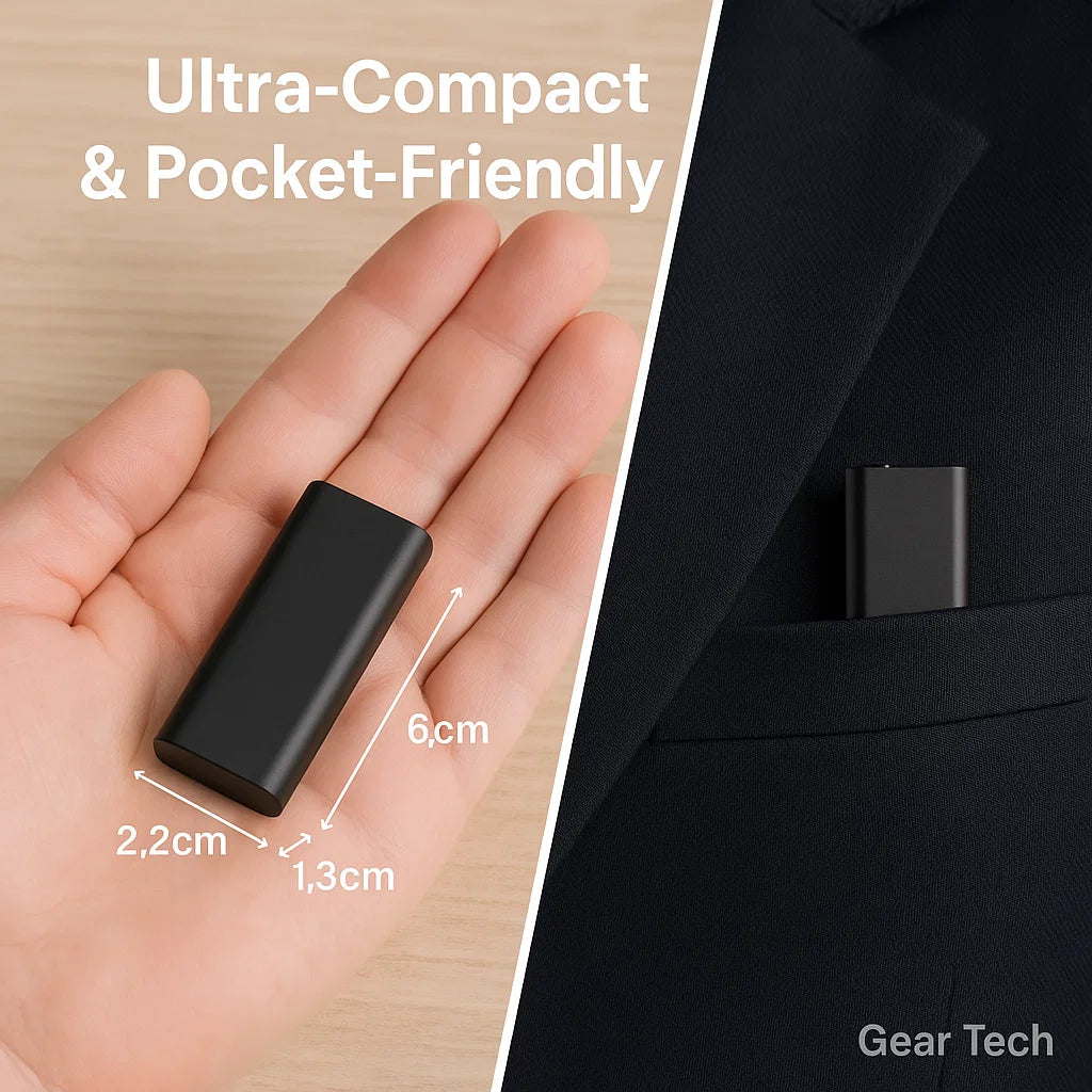 Compact Hidden Audio Recorder | Discreet Voice Memo Capture for High-Quality Sound 3