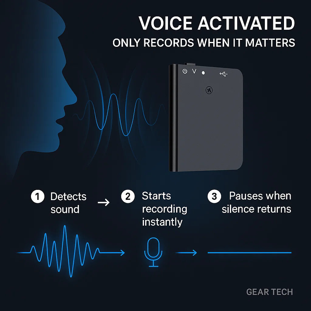 Compact Hidden Audio Recorder | Discreet Voice Memo Capture for High-Quality Sound 5