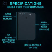 Compact Hidden Audio Recorder | Discreet Voice Memo Capture for High-Quality Sound 6