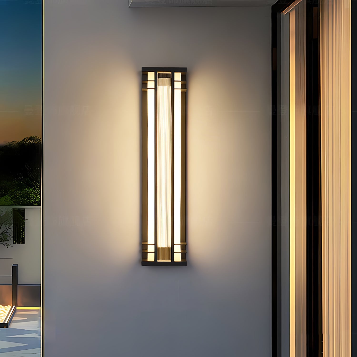 Outdoor Wall Lamp Solar | Modern Exterior Wall Lights | Waterproof LED Fixture | Energy Efficient Outdoor Lighting | Stylish Wall Light - Zardee-4