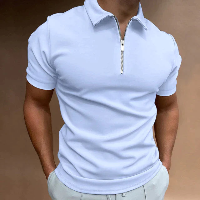 Edwin | Modern Men's Polo Shirt with Zipper Detail for Casual Style 1