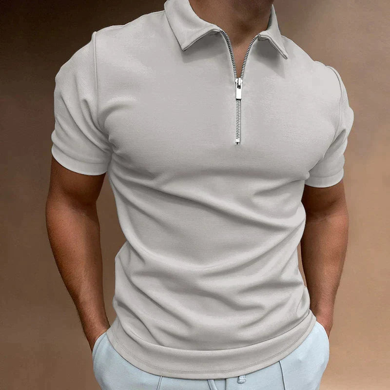Edwin | Modern Men's Polo Shirt with Zipper Detail for Casual Style 4