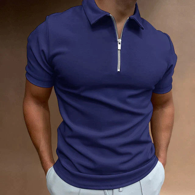 Edwin | Modern Men's Polo Shirt with Zipper Detail for Casual Style 6