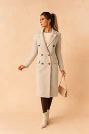 Elegant Double-Breasted Winter Coat for Women | Stylish Business Outerwear 1