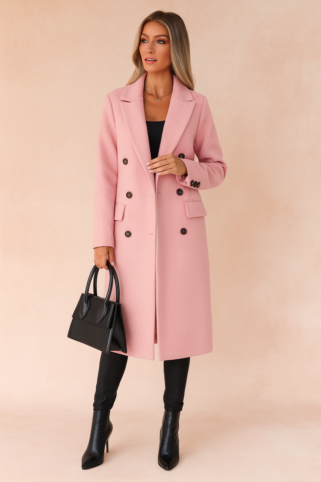 Elegant Double-Breasted Winter Coat for Women | Stylish Business Outerwear 3