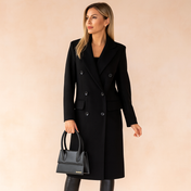 Elegant Double-Breasted Winter Coat for Women | Stylish Business Outerwear 4