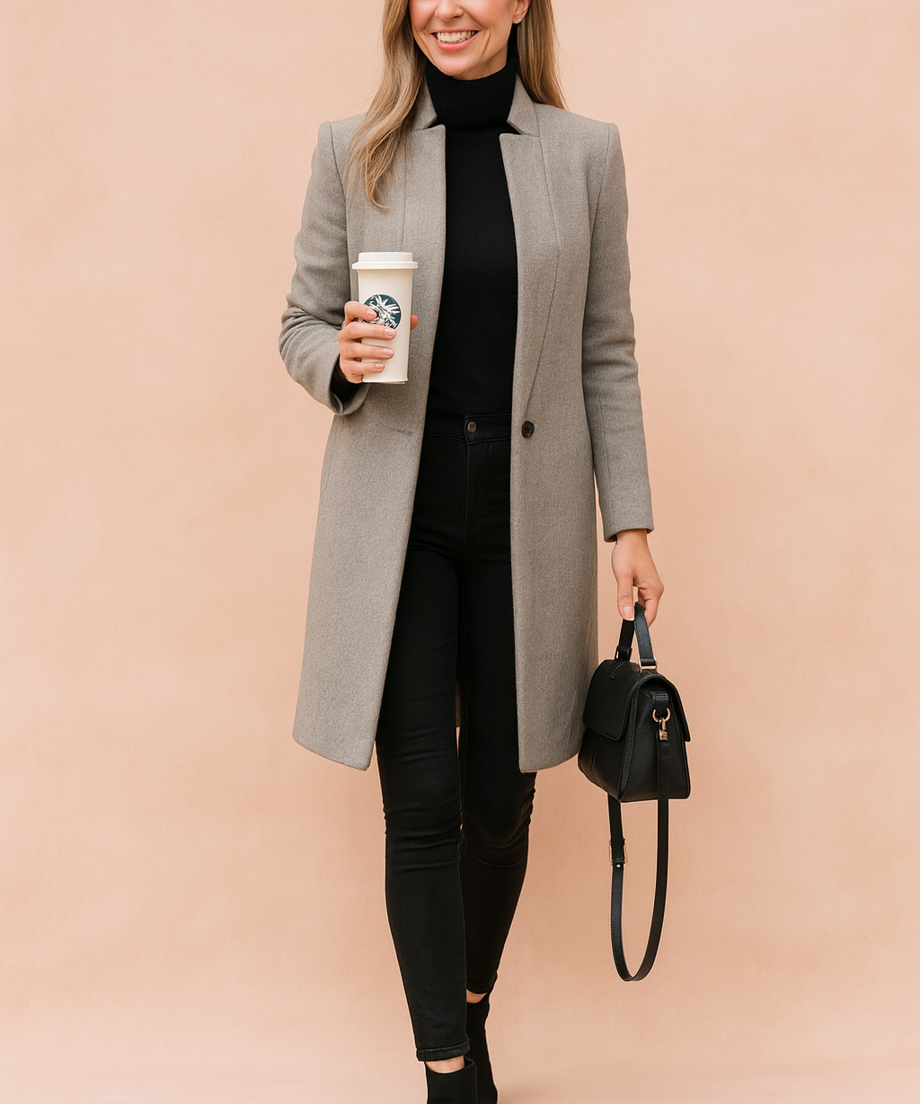 Eliza | Women's Straight Cut Coat for Timeless Urban Elegance 1