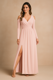 Elora | Elegant Long Sleeve Maxi Dress for Women - Perfect for Special Occasions 0