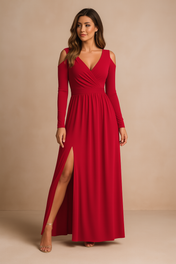 Elora | Elegant Long Sleeve Maxi Dress for Women - Perfect for Special Occasions 2