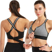 FitnessFlex | Stylish and Comfortable Sports Bra with Front Zipper for Active Women 4