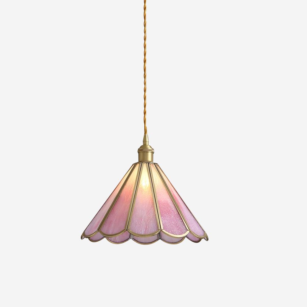 Stained Glass Pendant Light | Kitchen Pendant Lighting | Adjustable Hanging Lights | Nordic Style Fixture | Indoor Brass Lighting - Zardee 2