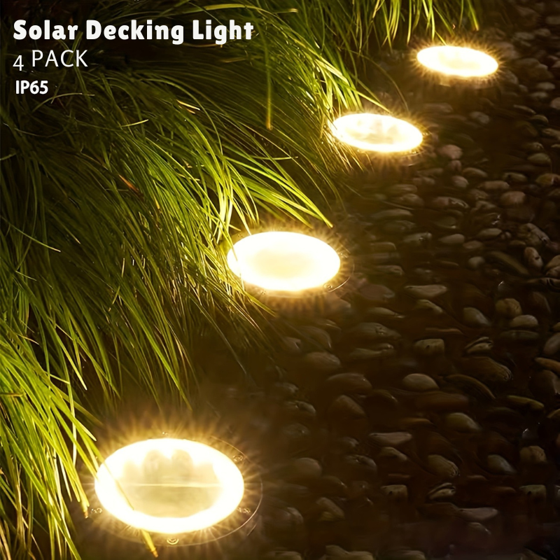 Ground-Embedded Solar Lights | Stainless Steel Solar Garden Lights | Solar Lights Outdoor | LED Pathway Lighting | Weatherproof Landscape Lights - Zardee-2