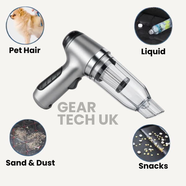 Handheld Cordless Car Vacuum Cleaner with 95,000PA Suction Power and 6 Attachments for Effortless Cleaning 3