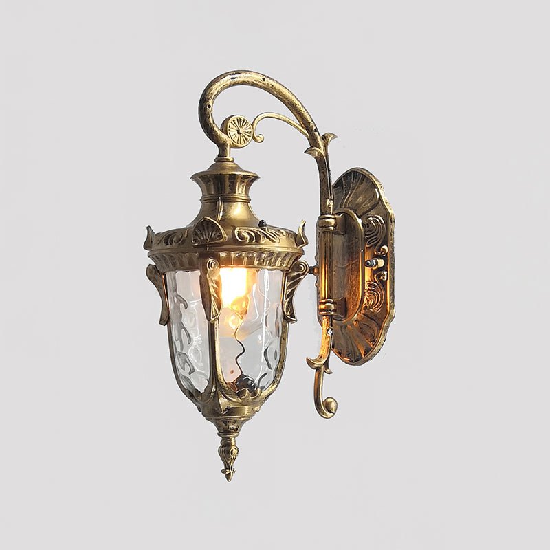 Brass Outdoor Wall Lamp | Vintage Outdoor Wall Lights | Waterproof Exterior Wall Lights | Elegant Outdoor Wall Lantern | Durable Patio Lighting - Zardee-1