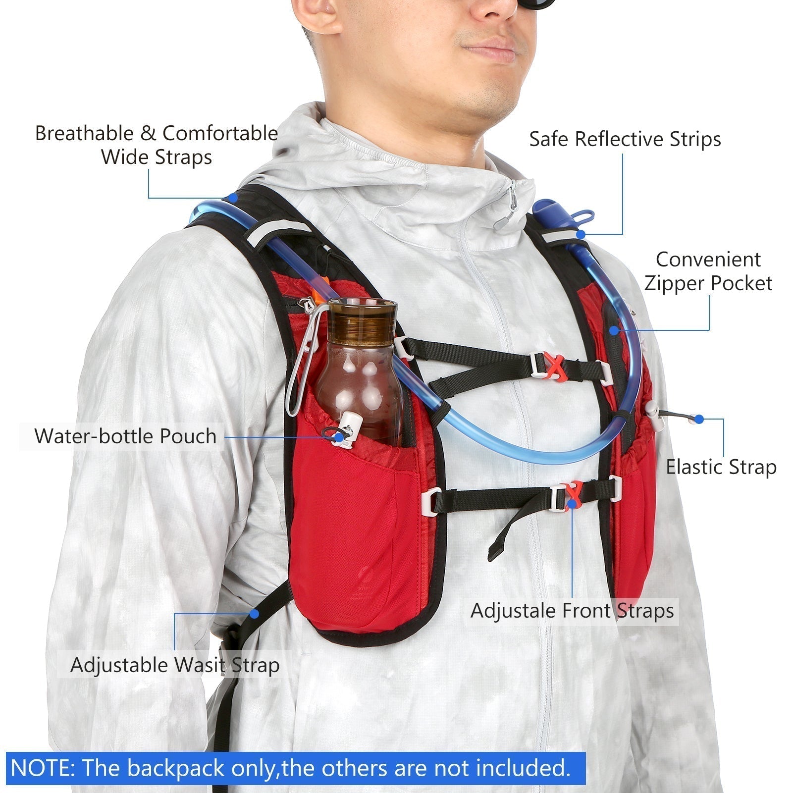 HydroPack | Lightweight Hiking Backpack with 2L Water Bladder for Outdoor Hydration 6