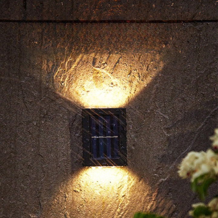 Solar Wall Lights Outdoor | Waterproof Solar Powered Wall Lights | Eco-Friendly Solar Exterior Wall Lights | Automatic Sensor Solar Fixtures | Solar Powered Outdoor Wall Lights - Zardee-3