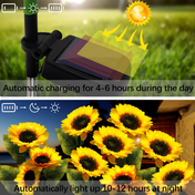 Lifelike Solar Garden Lights | Outdoor LED Landscape Lighting | Weatherproof Solar Lights | Adjustable Sunflower Fixtures | Garden Decor - Zardee-5