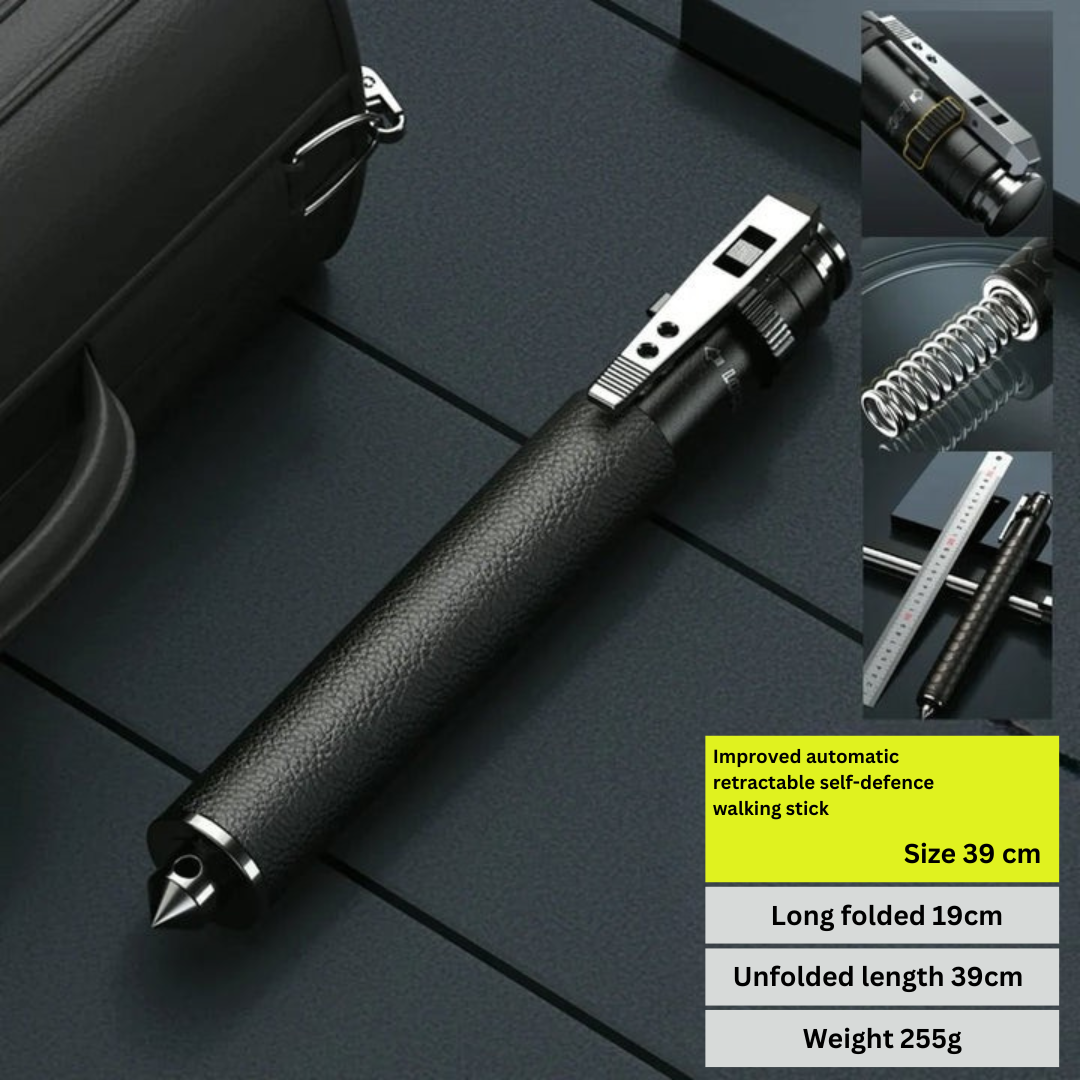 Lightweight Walking Stick for Self-Defense | Compact Design with Anti-Slip Grip for Urban and Hiking Safety 1