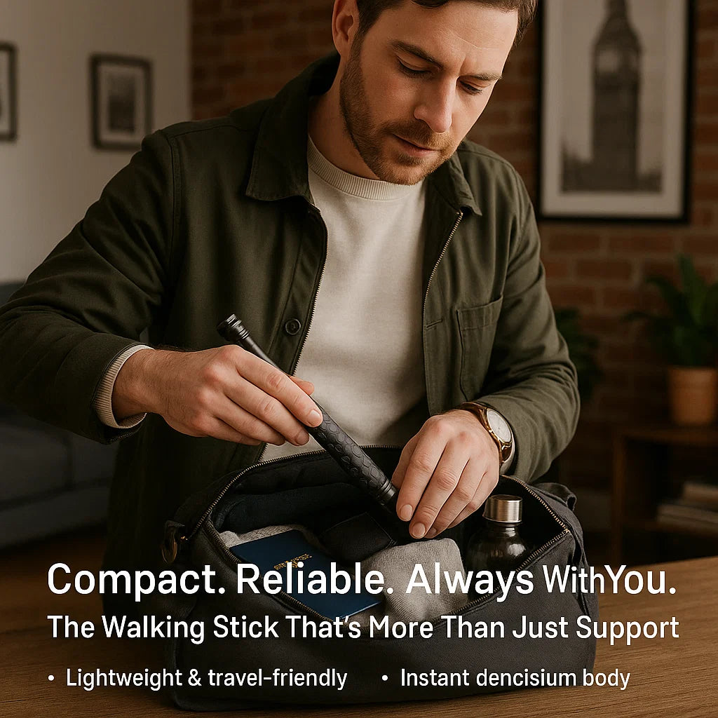 Lightweight Walking Stick for Self-Defense | Compact Design with Anti-Slip Grip for Urban and Hiking Safety 3