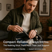 Lightweight Walking Stick for Self-Defense | Compact Design with Anti-Slip Grip for Urban and Hiking Safety 3