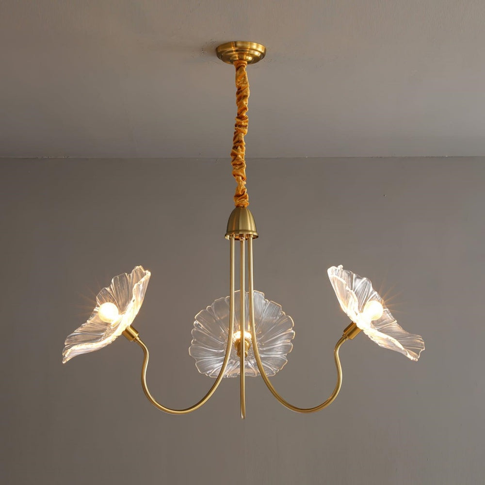Modern Glass Chandelier | Elegant Dining Room Light | Unique Hanging Fixture | Adjustable Chandelier Light | Stylish Home Decor - Zardee 1