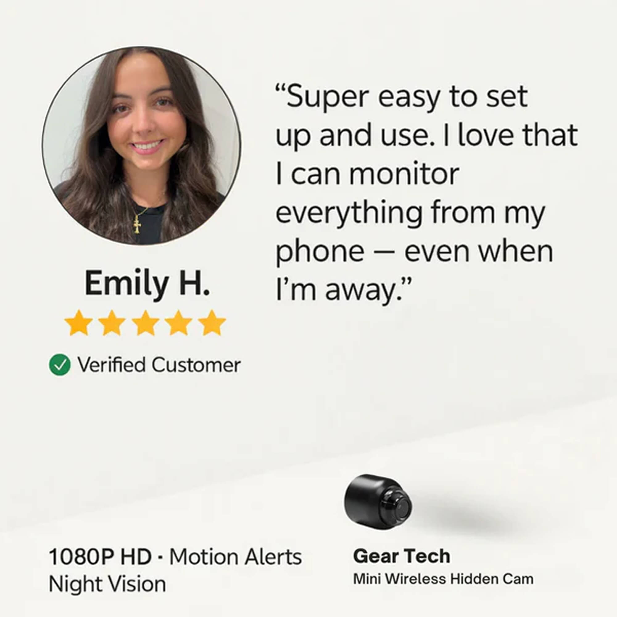 Mini Wireless Spy Camera with Audio for Discreet Home Monitoring 8