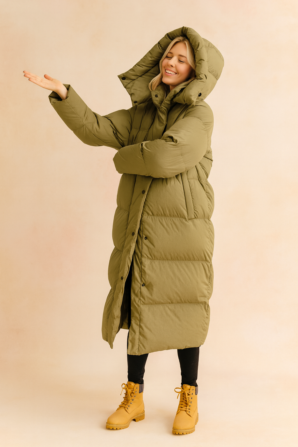 Monika | Stylish Long Quilted Winter Jacket with Hood for Women 0