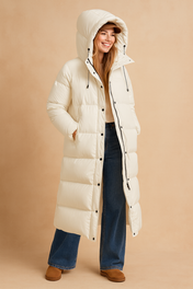 Monika | Stylish Long Quilted Winter Jacket with Hood for Women 1