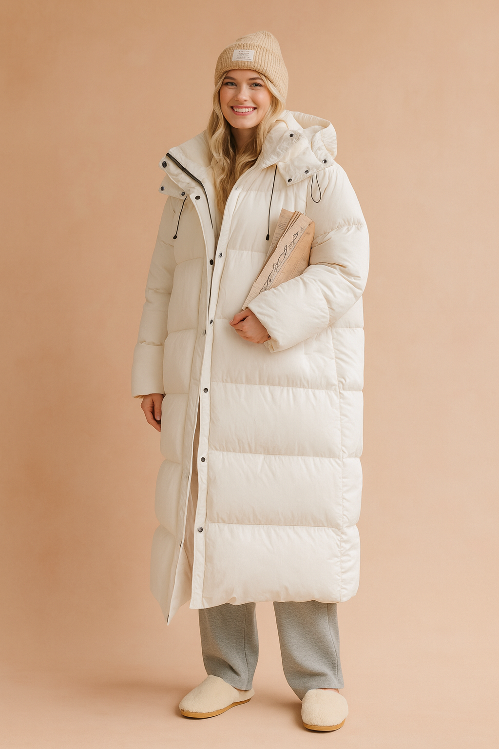 Monika | Stylish Long Quilted Winter Jacket with Hood for Women 4