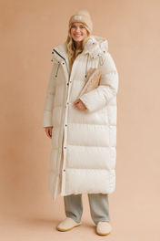 Monika | Stylish Long Quilted Winter Jacket with Hood for Women 4
