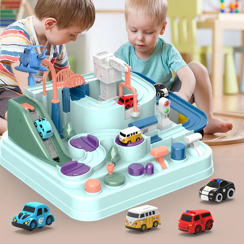 Montessori Magnetic Car Track Adventure Set for Creative Play and Skill Development 0