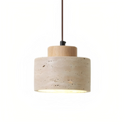 Natural Travertine Stone Pendant Light | Modern Kitchen Island Lighting 0