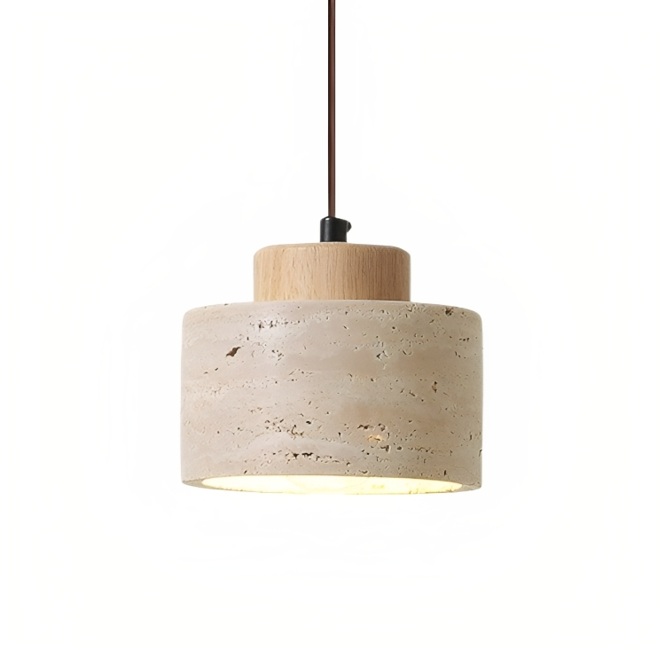 Natural Travertine Stone Pendant Light | Modern Kitchen Island Lighting 0