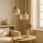 Natural Travertine Stone Pendant Light | Modern Kitchen Island Lighting 2