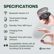 Noise Cancelling Wireless Earbuds | Invisible Design with Bluetooth 5.3 and IPX5 Waterproof 5