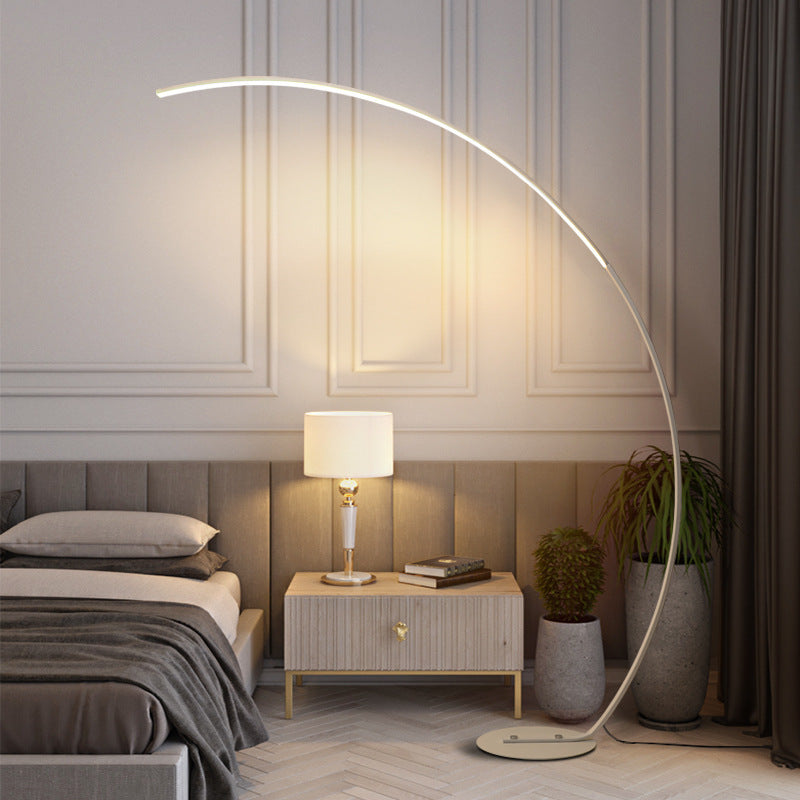 Large Curved Floor Lamp | Modern Floor Lamps for Living Room | Arc Floor Lamp | Stylish Standing Lamp | Energy Efficient Lighting - Zardee-2