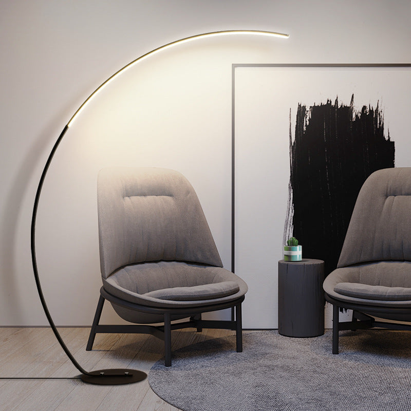 Large Curved Floor Lamp | Modern Floor Lamps for Living Room | Arc Floor Lamp | Stylish Standing Lamp | Energy Efficient Lighting - Zardee-1