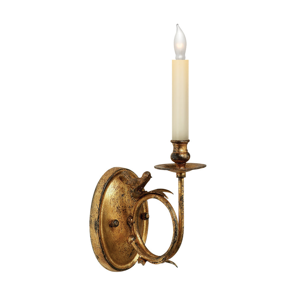 Vintage Bird Wall Sconce | Antique Brass Wall Light | Whimsical Sconce Lamp | Decorative Wall Lighting | Elegant Indoor Fixture - Zardee 1