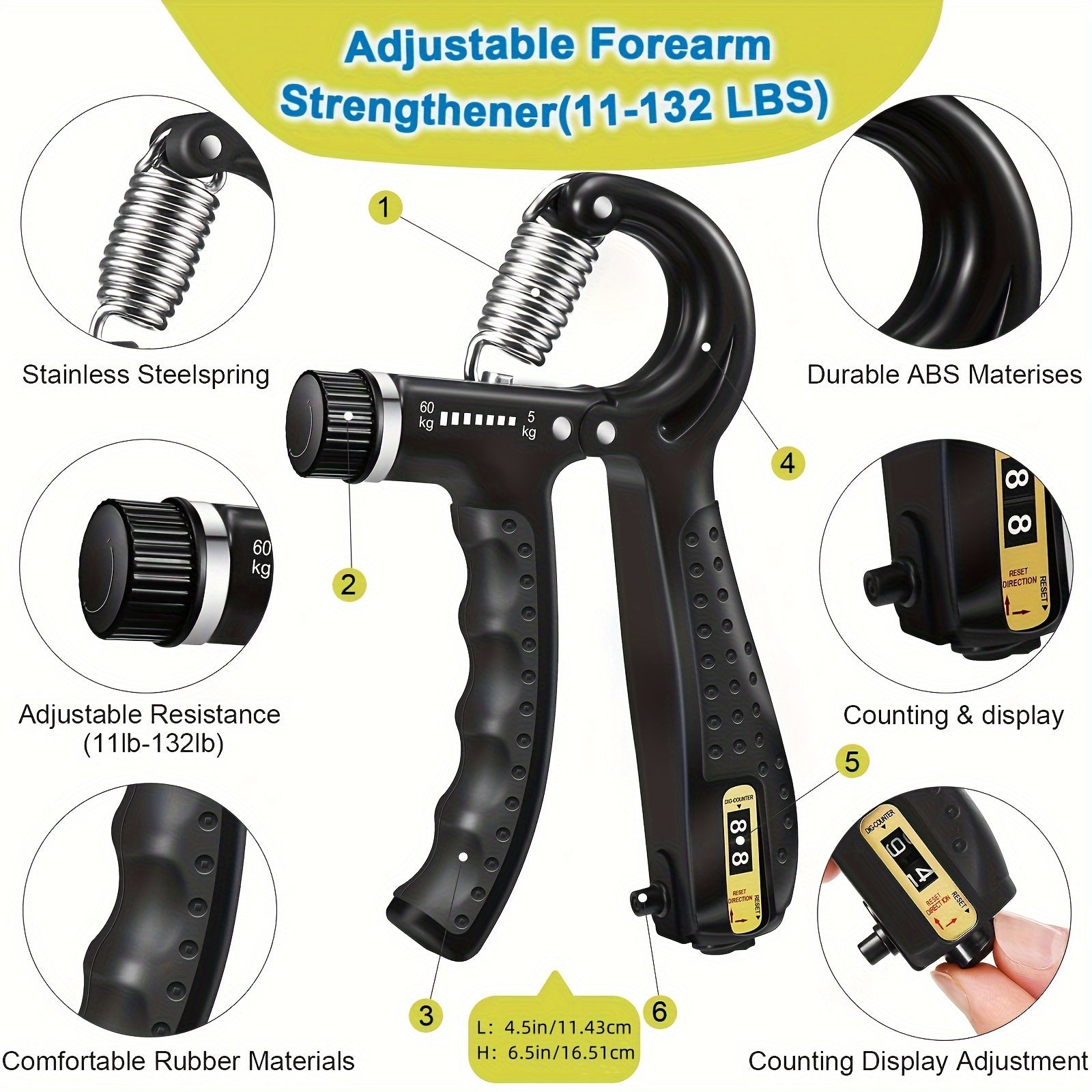 PowerGrip 5-in-1 Hand Training Set for Enhanced Grip Strength and Flexibility 4