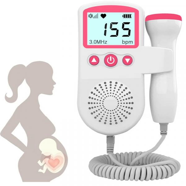 Pregnancy Heartbeat Monitor | Easy Home Fetal Heart Rate Detector with LCD Display 0