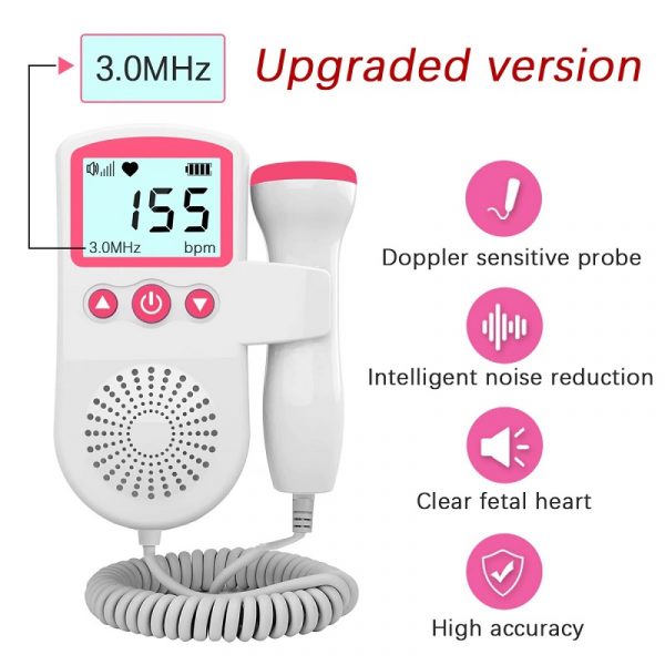Pregnancy Heartbeat Monitor | Easy Home Fetal Heart Rate Detector with LCD Display 7
