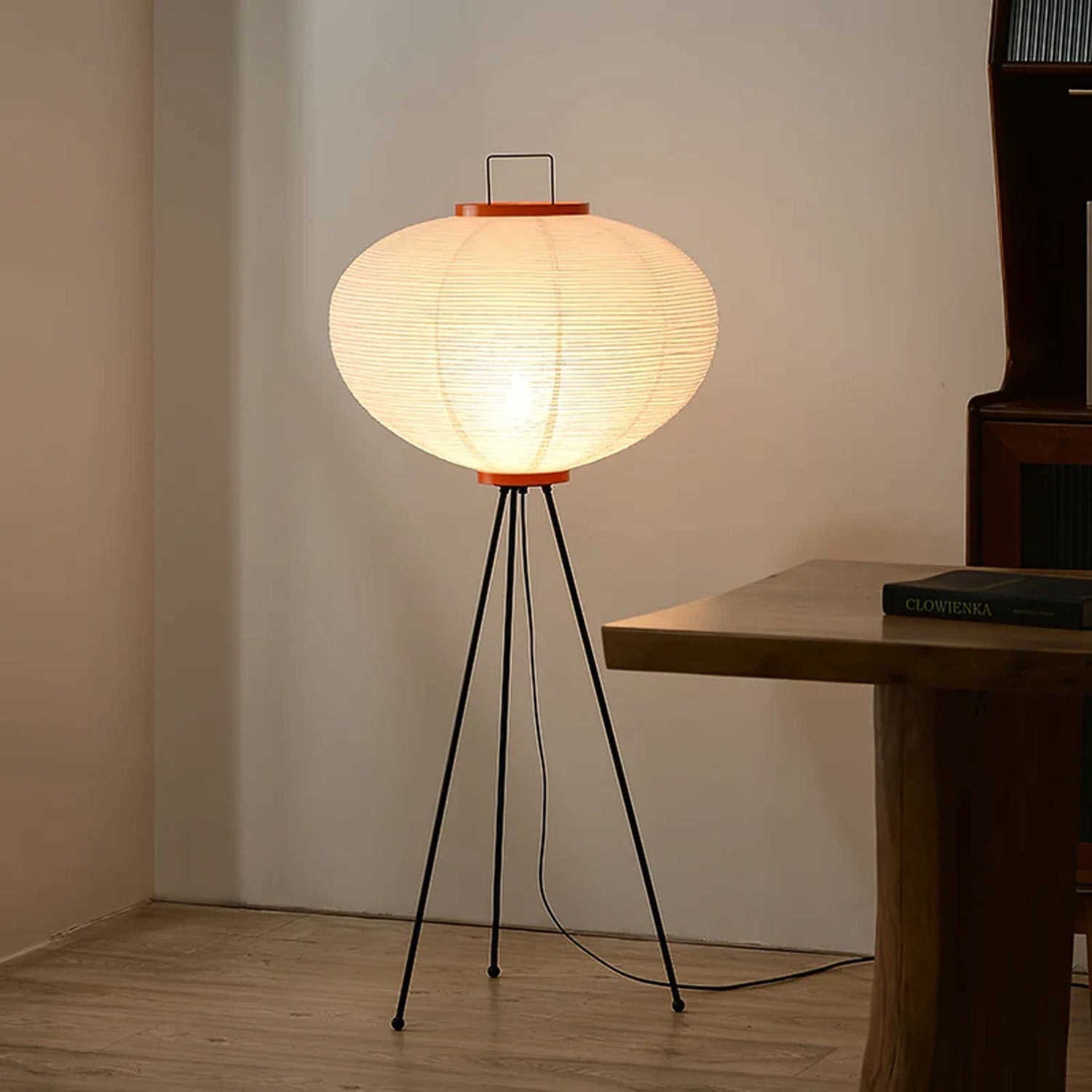 Modern Floor Lamp | Minimalist Standing Lamp | Elegant Floor Lamps for Living Room | Stylish Lighting Fixture | Rice Paper Lamp - Zardee-2