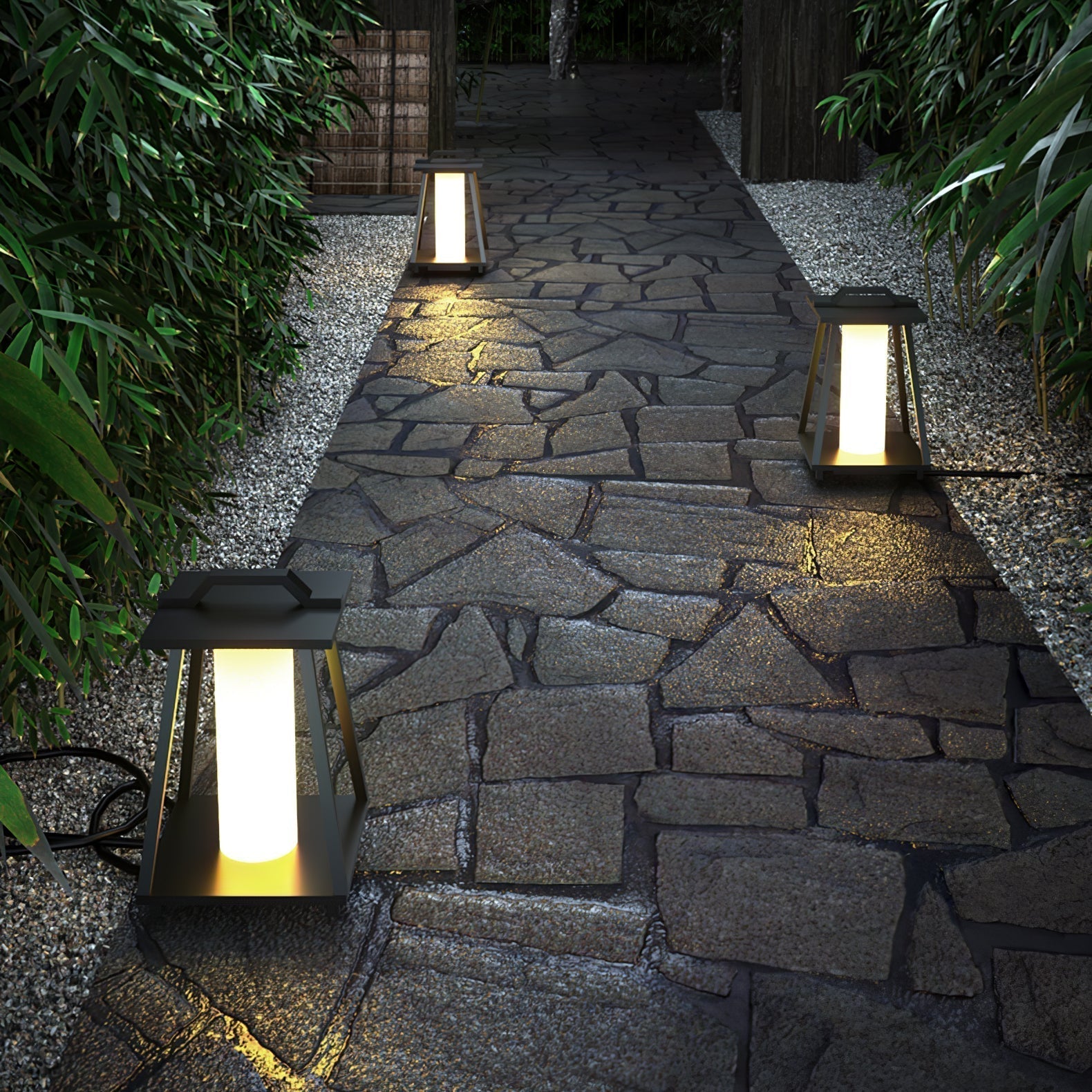Portable Outdoor LED Light | Waterproof Garden Lamp | Energy Efficient Outside Lights | Stainless Steel Lantern | Versatile Patio Fixture - Zardee-6