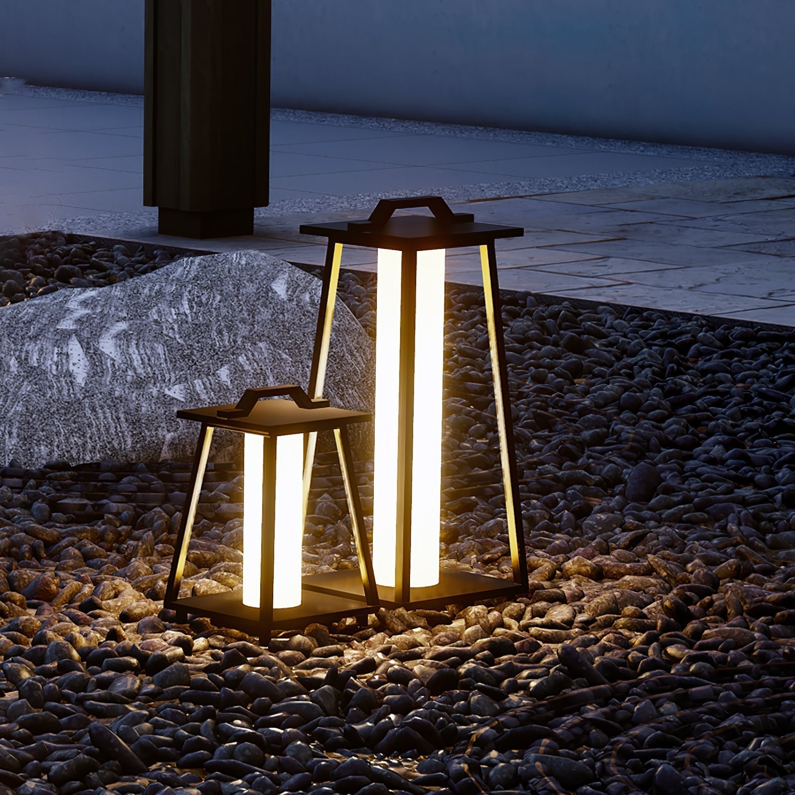 Portable Outdoor LED Light | Waterproof Garden Lamp | Energy Efficient Outside Lights | Stainless Steel Lantern | Versatile Patio Fixture - Zardee-5