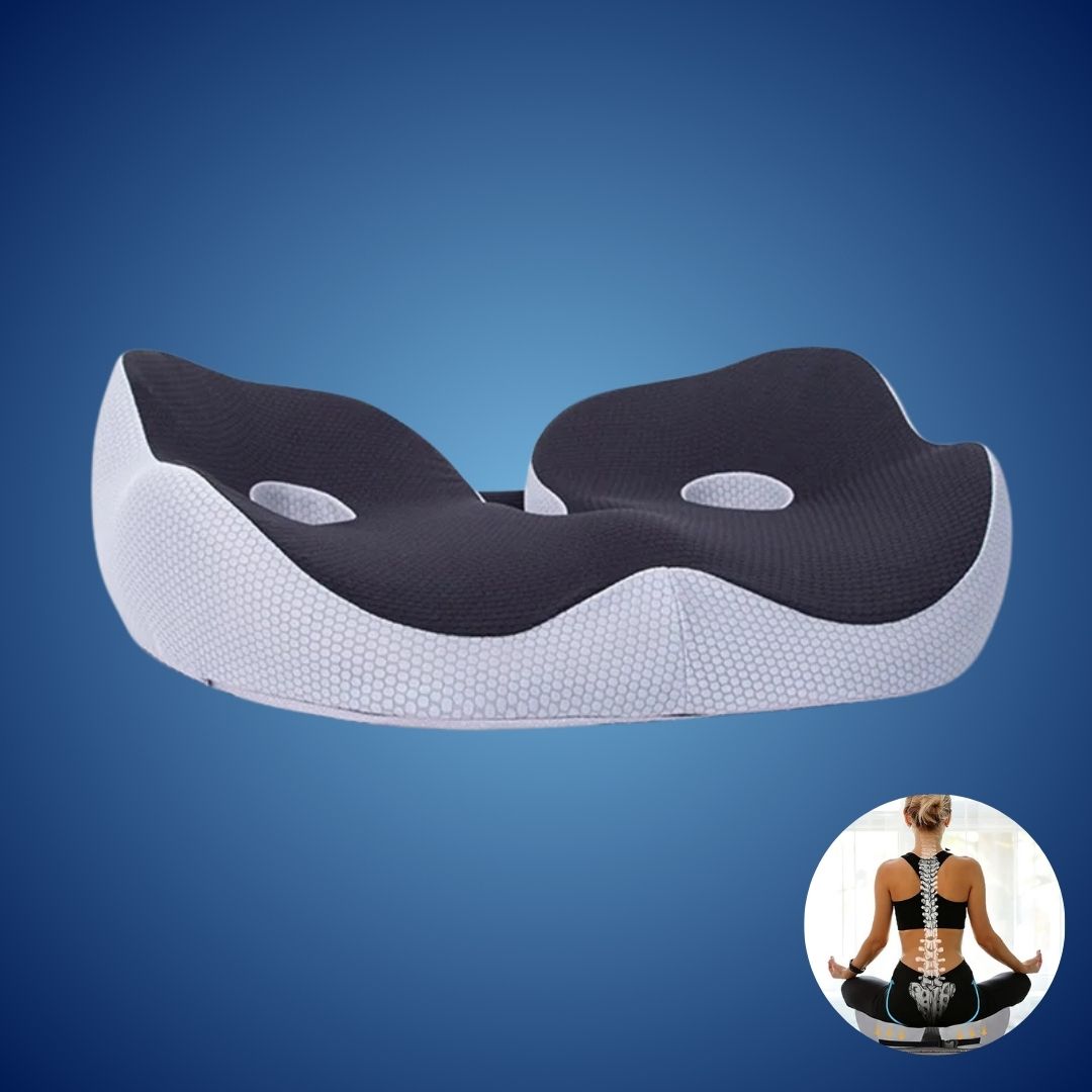 SITSMART Adjustable Memory Foam Seat Cushion for Tailbone Pain Relief and Ergonomic Support 0