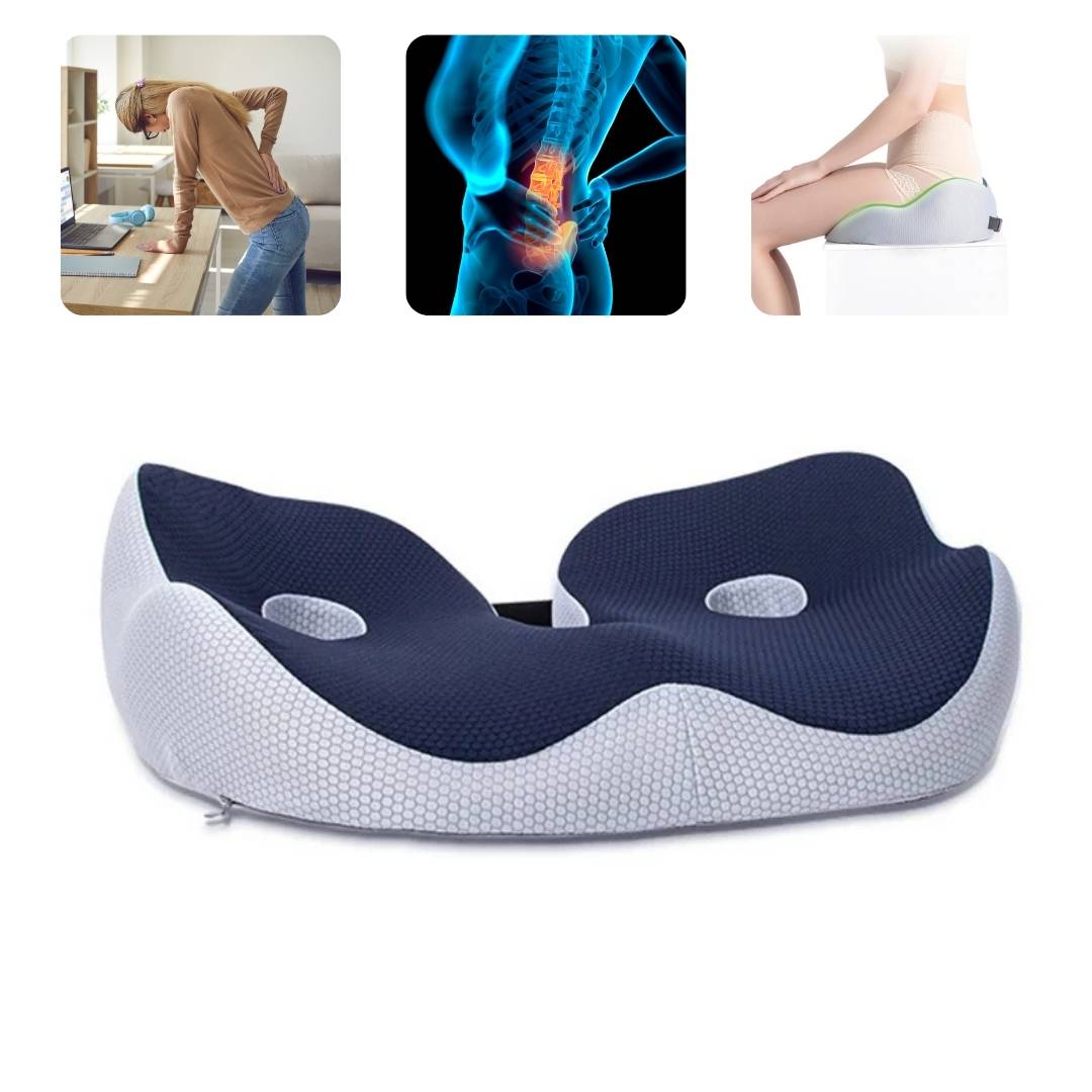 SITSMART Adjustable Memory Foam Seat Cushion for Tailbone Pain Relief and Ergonomic Support 1