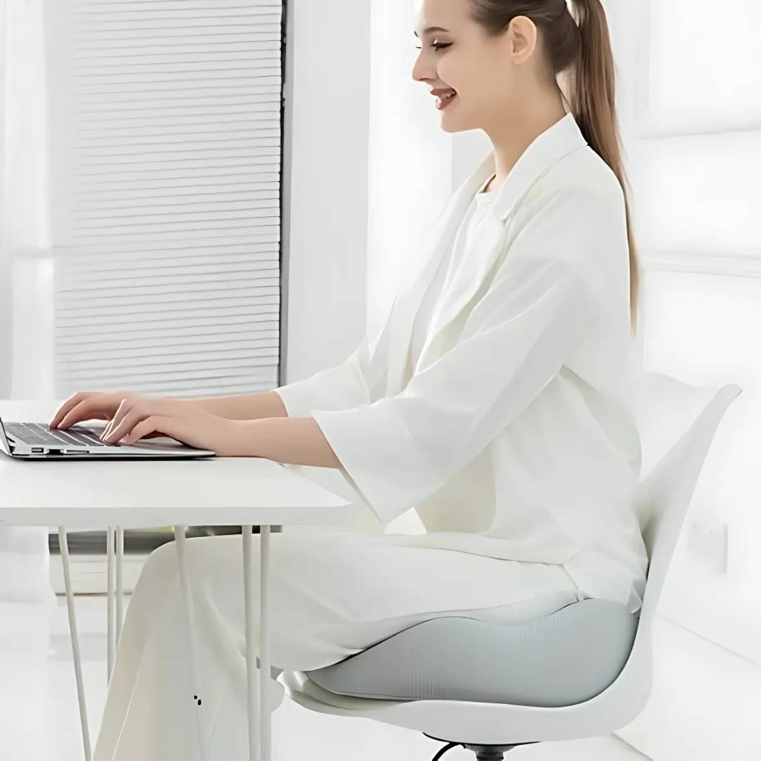 SITSMART Adjustable Memory Foam Seat Cushion for Tailbone Pain Relief and Ergonomic Support 4