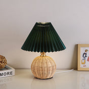 Variant image for Nordic Rattan Table Lamp | LED Bedside Lamp | Modern Bedroom Light | Stylish Nightstand Fixture | USB Plug-in Lamp - Zardee-5