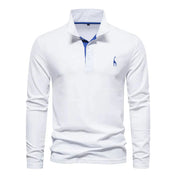 Shane Long Sleeve Polo Shirt for Men | Comfortable Casual Wear with Sophisticated Embroidery 3